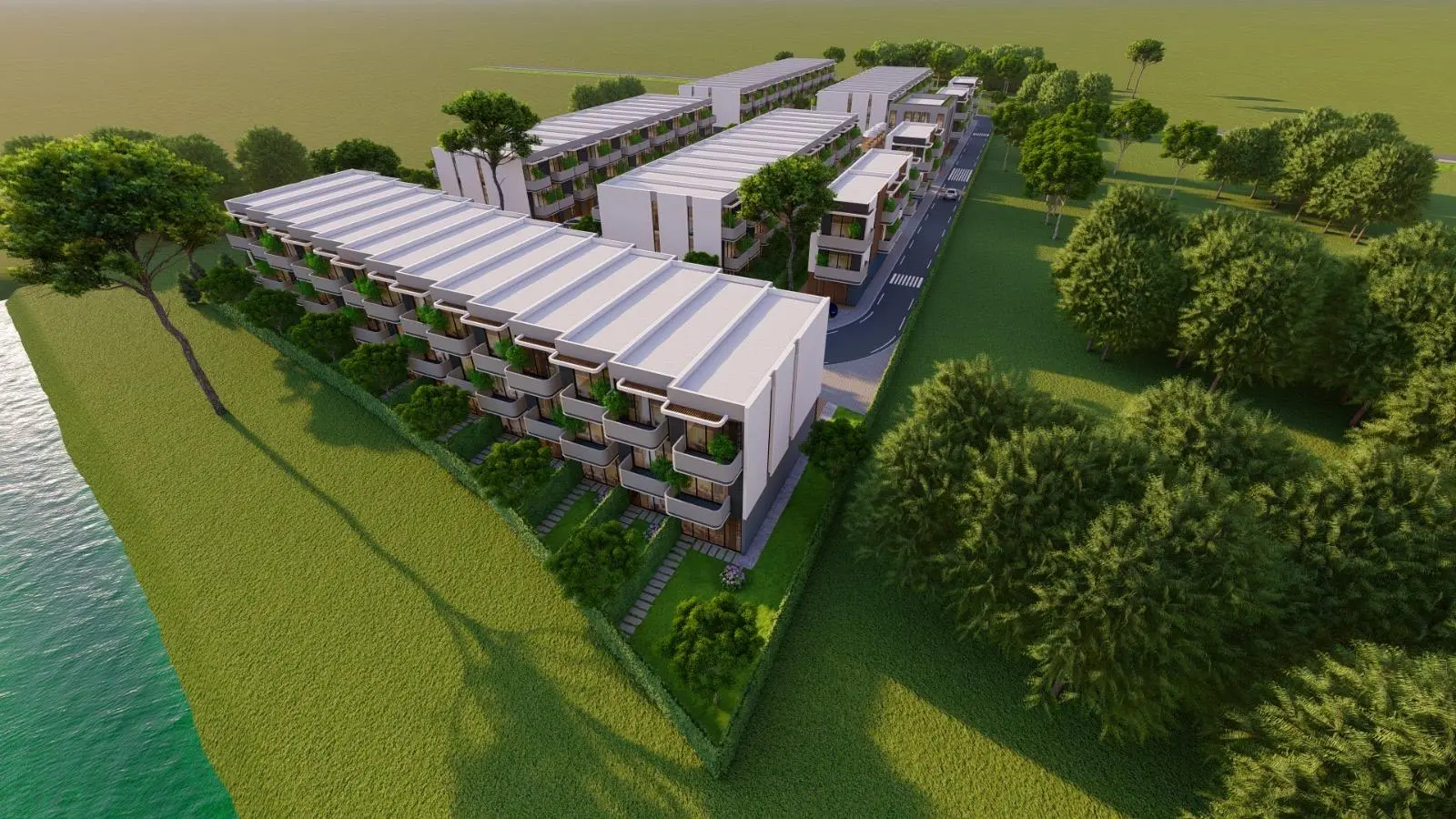 Townhouse for Sale in La Dimora Residence | B-4 Middle Single Row with Garden & Community Views