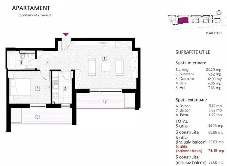 2 room apartment for sale Ultracentral – Dacia Boulevard, Bucharest 83.60 sqm