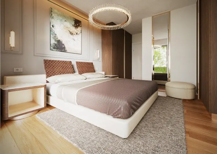 3 room apartment with private garden in residential compound on Floreasca Lake Shore, Bucharest