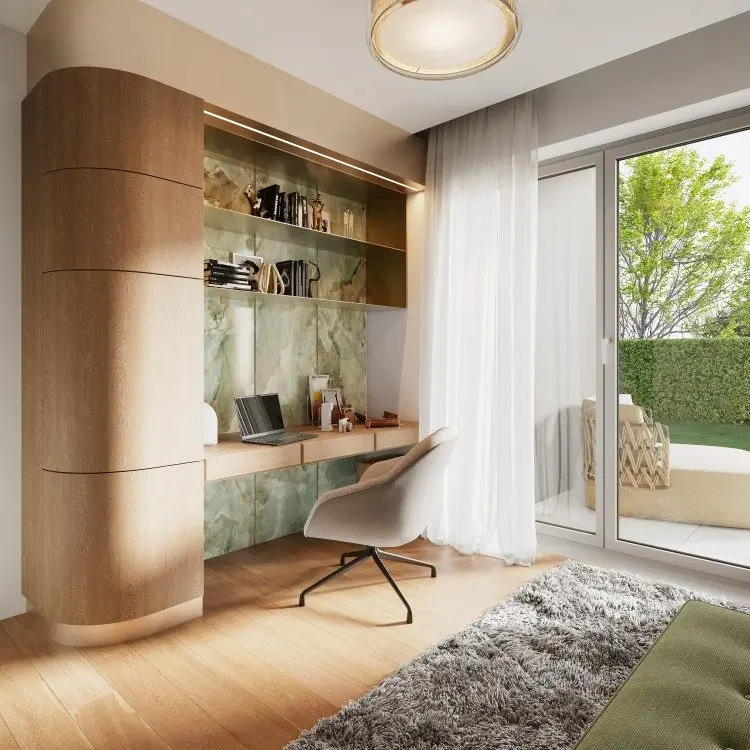 3 room apartment with private garden in residential compound on Floreasca Lake Shore, Bucharest