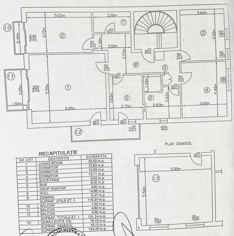 Apartment for sale 4 rooms Primaverii area, Bucharest 131.24 sqm