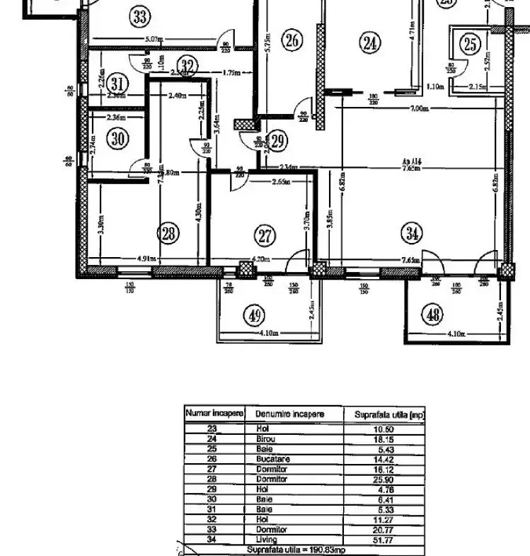 Apartment for sale 5 room Floreasca – Herastrau area, Bucharest 215.62 sqm