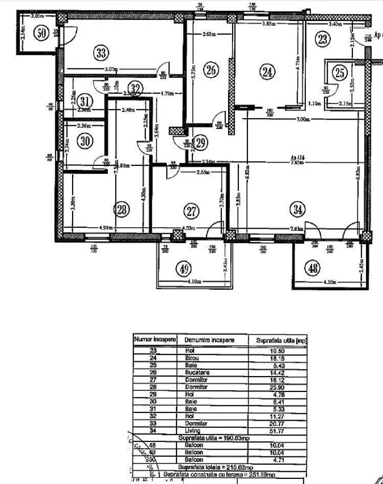Apartment for sale 5 room Floreasca – Herastrau area, Bucharest 215.62 sqm