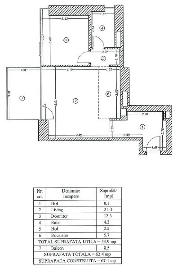Apartment for sale 2 rooms Floreasca – Verdi Park area, Bucharest 67.4 sqm