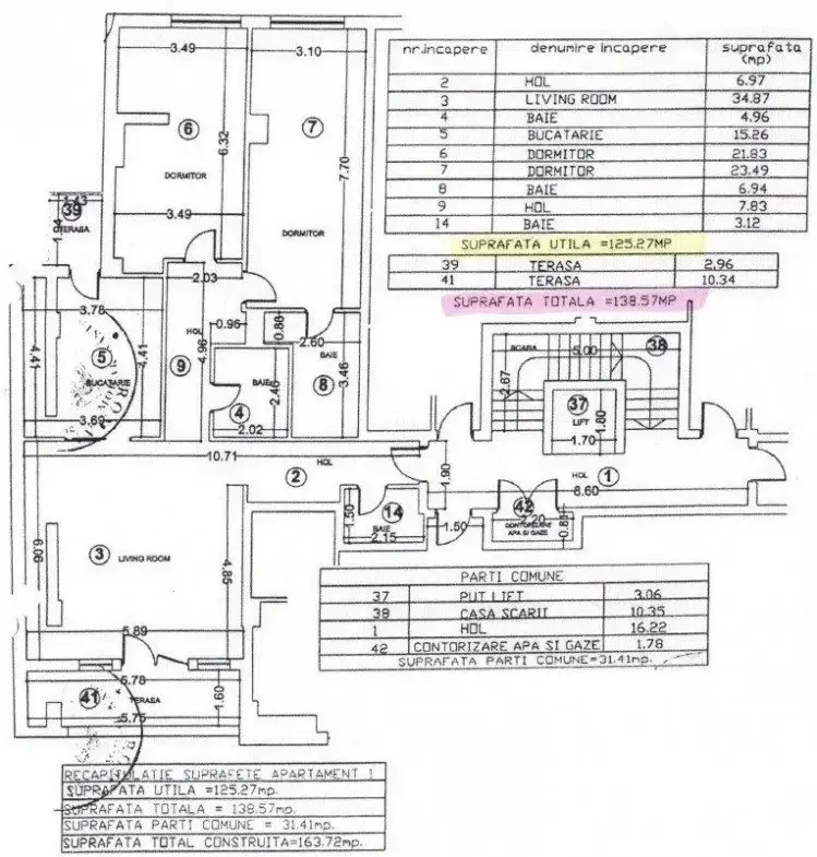 Apartment for sale 3 rooms Dorobanti Square -Beller, Bucharest 164 sqm