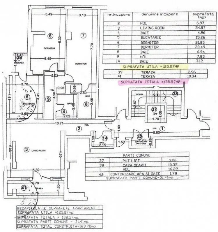 Apartment for sale 3 rooms Dorobanti Square -Beller, Bucharest 164 sqm