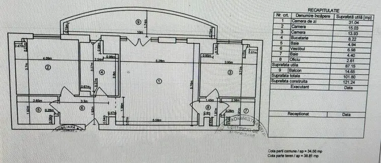 3room apartment for sale Barbu Vacarescu – Circului Park, Bucharest
