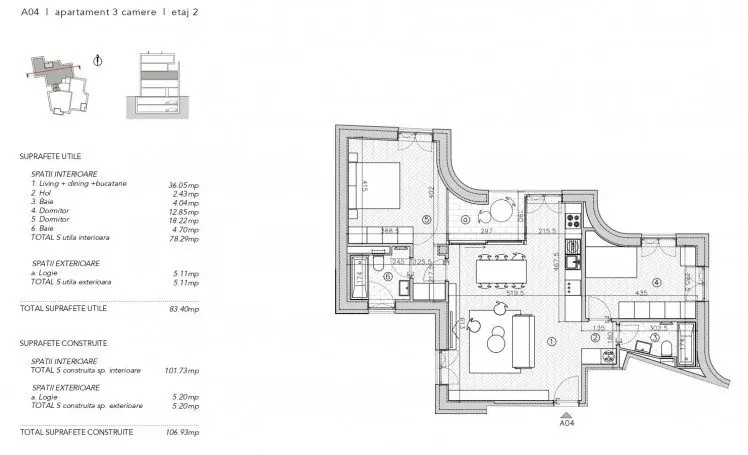 Apartment for sale 3 rooms Dacia – Eminescu area, Bucharest