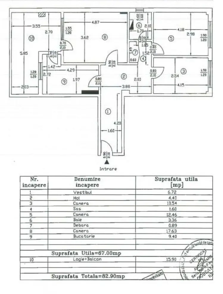 Apartment for sale 3 rooms Dorobanti area, Bucharest 83 sqm