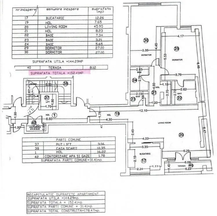 Apartment for sale 3 rooms Beller Market – Dorobanti, Bucharest 178 sqm