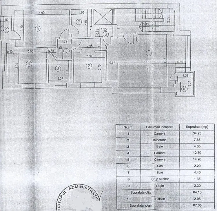 3 room apartment for sale Primaverii area, Bucharest 87 sqm