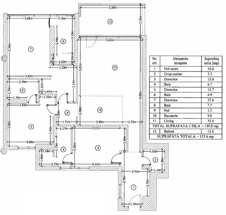 Apartment with amazing sea view for sale, 4 rooms Mamaia North, Constanta county
