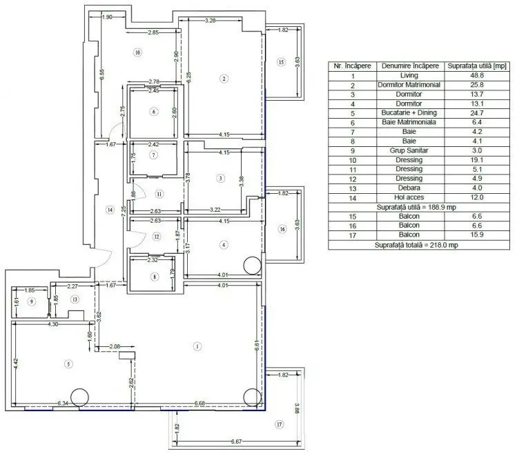 Apartment for sale 4 rooms Floreasca – Promenada area, Bucharest 246 sqm