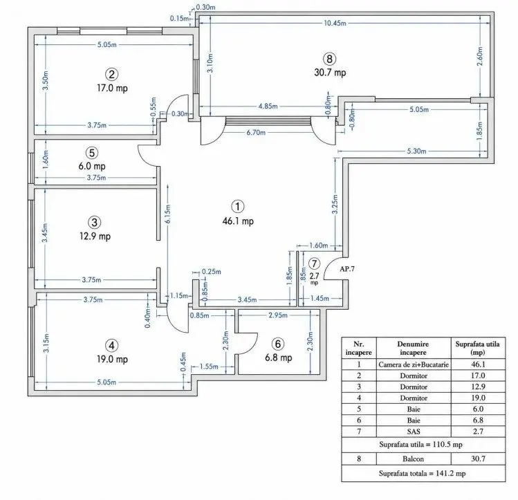 Premium 4-Room apartment, Pipera – Iancu Nicolae, near Baneasa Forest, Bucharest