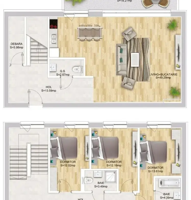 Apartment for sale duplex type 4 rooms Domenii – Luxuria Residence , Bucharest – 0 commission
