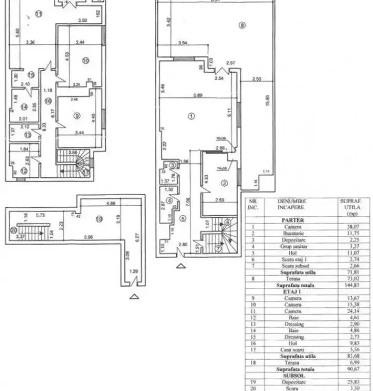 Apartment for sale duplex type 4 rooms Herastrau – Nordului area, Bucharest