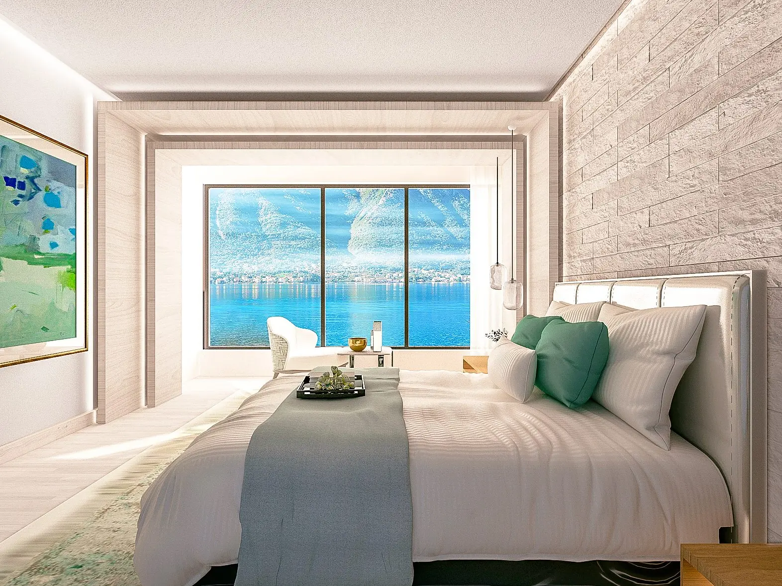 Luxurios four-bedroom Villa with views of the Bay