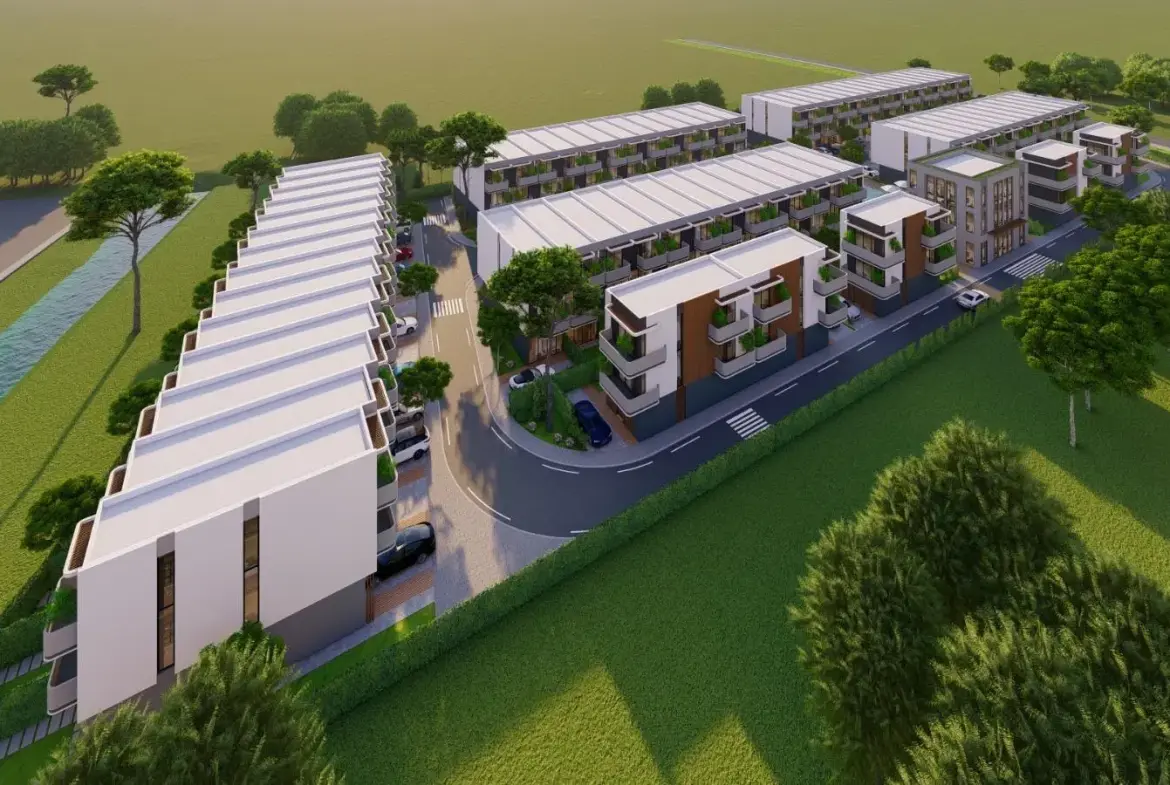 4-Bedroom Townhouse for Sale in La Dimora Residence | C-2 Middle Single Row with Garden & Community Views