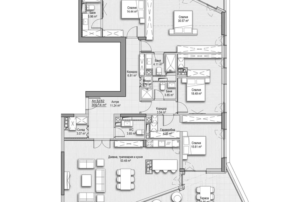 Incredible penthouse in a building with an exceptional location for sale
