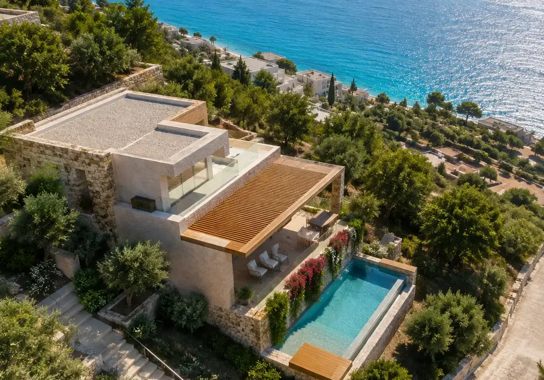 Luxury Mediterranean Villa for Sale with Private Pool Green Coast 2, Palasë