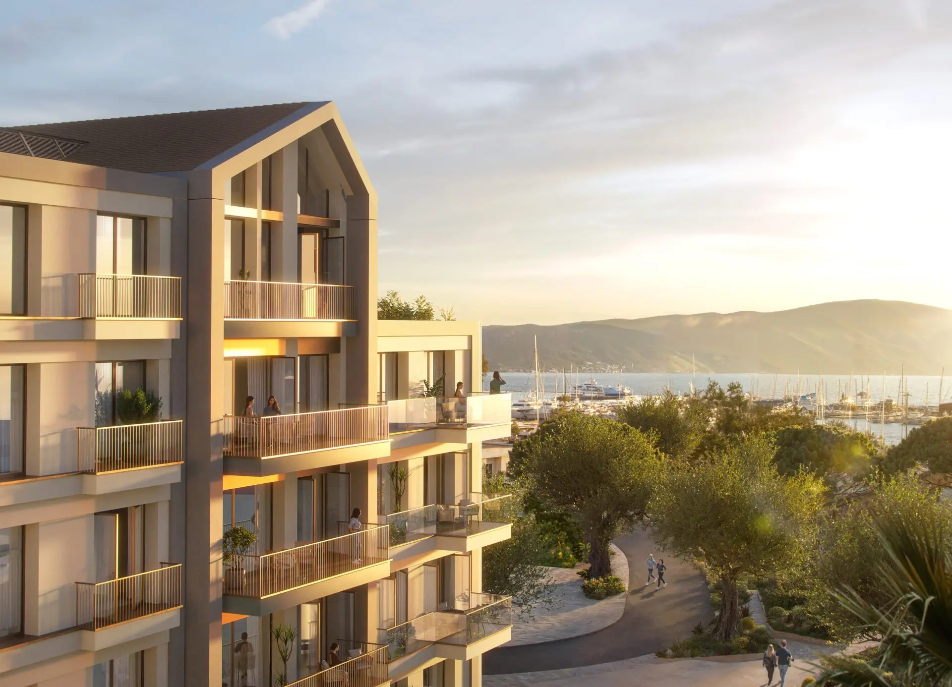 Two-bedroom apartment on fourth floor in the newest neighborhood in the heart of Porto Montenegro