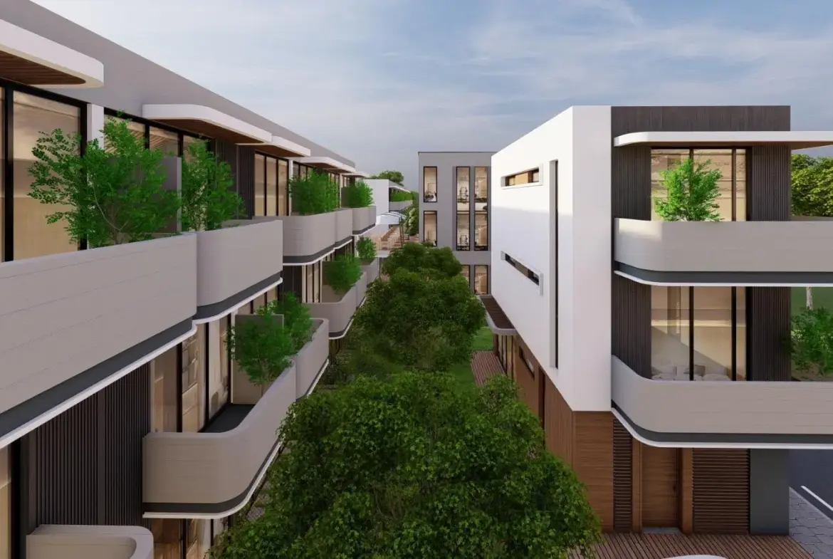 4-Bedroom Townhouse for Sale in La Dimora Residence | C-2 Middle Single Row with Garden & Community Views