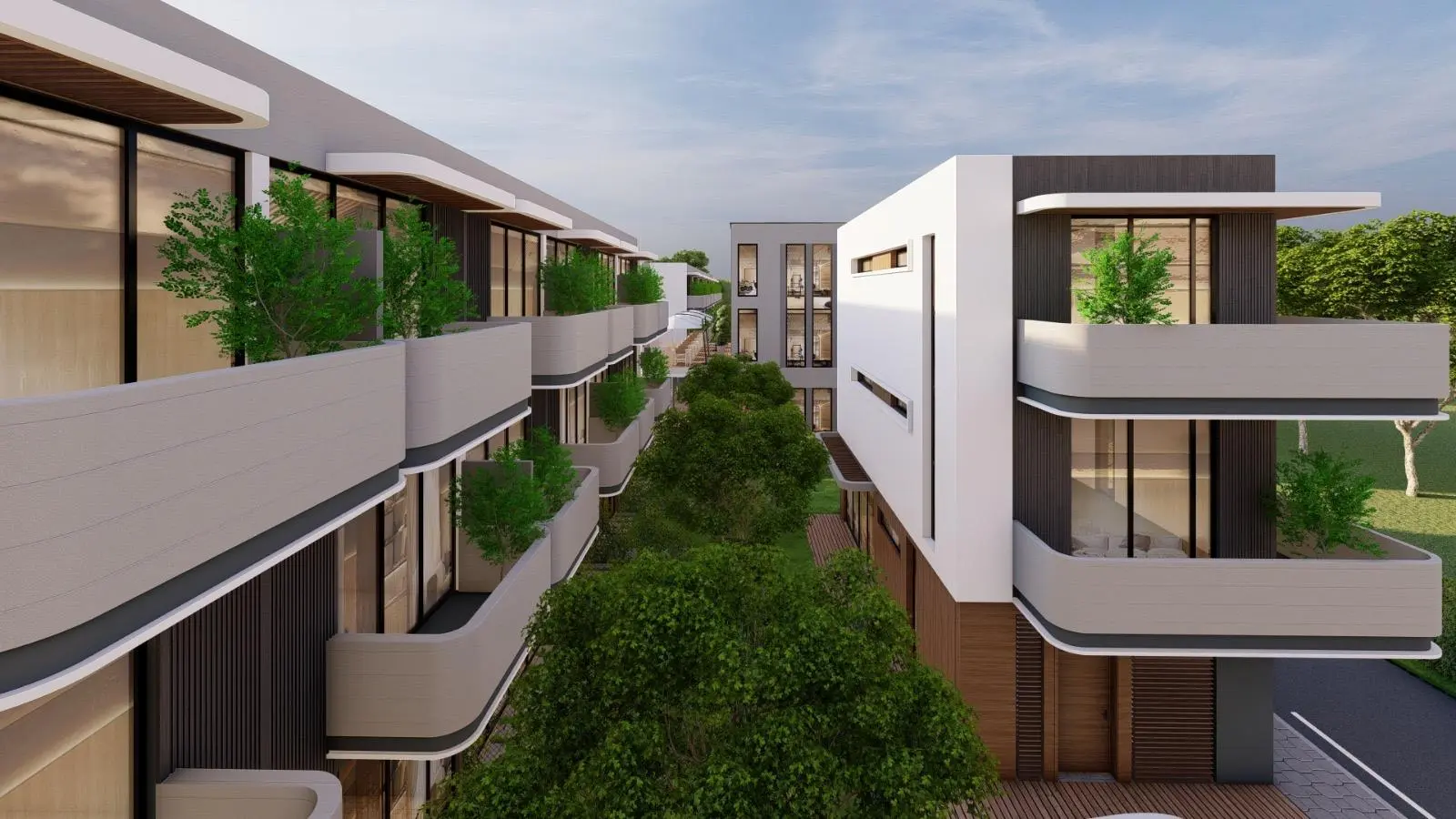 4-Bedroom Townhouse for Sale in La Dimora Residence | C-2 Middle Single Row with Garden & Community Views