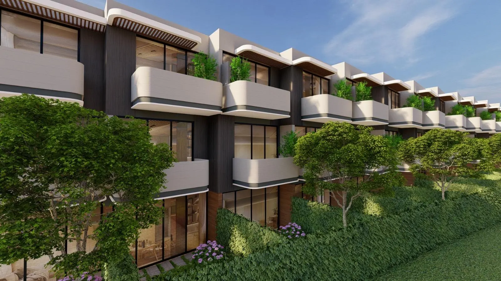 4-Bedroom Townhouse for Sale in La Dimora Residence | C-2 Middle Single Row with Garden & Community Views