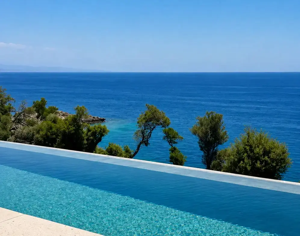 The awarded waterfront residence in Lefkada