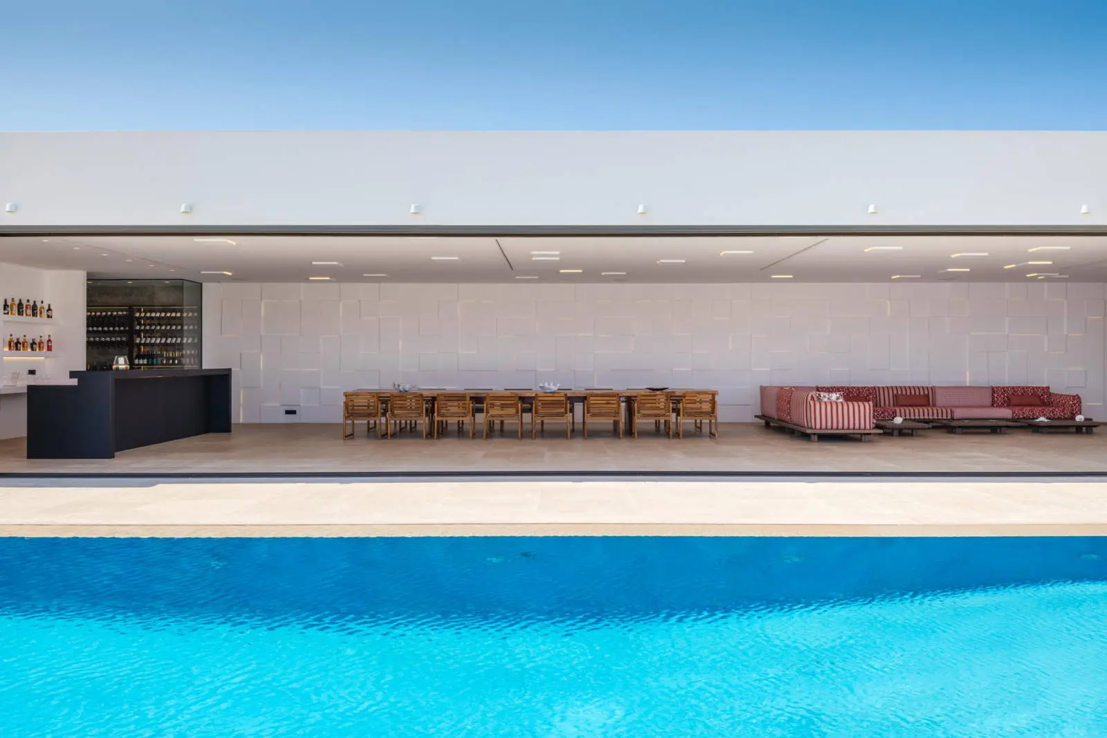 Contemporary ultra-luxury estate in Mykonos with helipad, dual pools & panoramic Aegean views