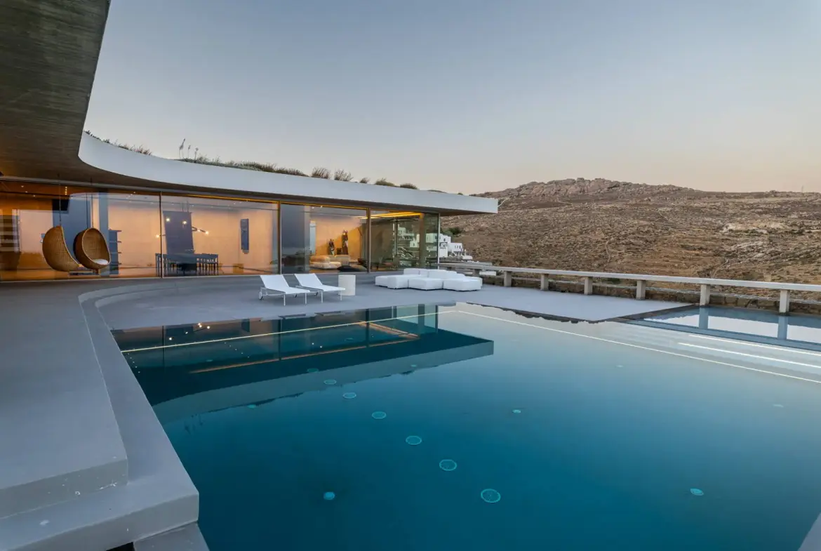 Iconic villa handcrafted by famous designer in Elia, Mykonos