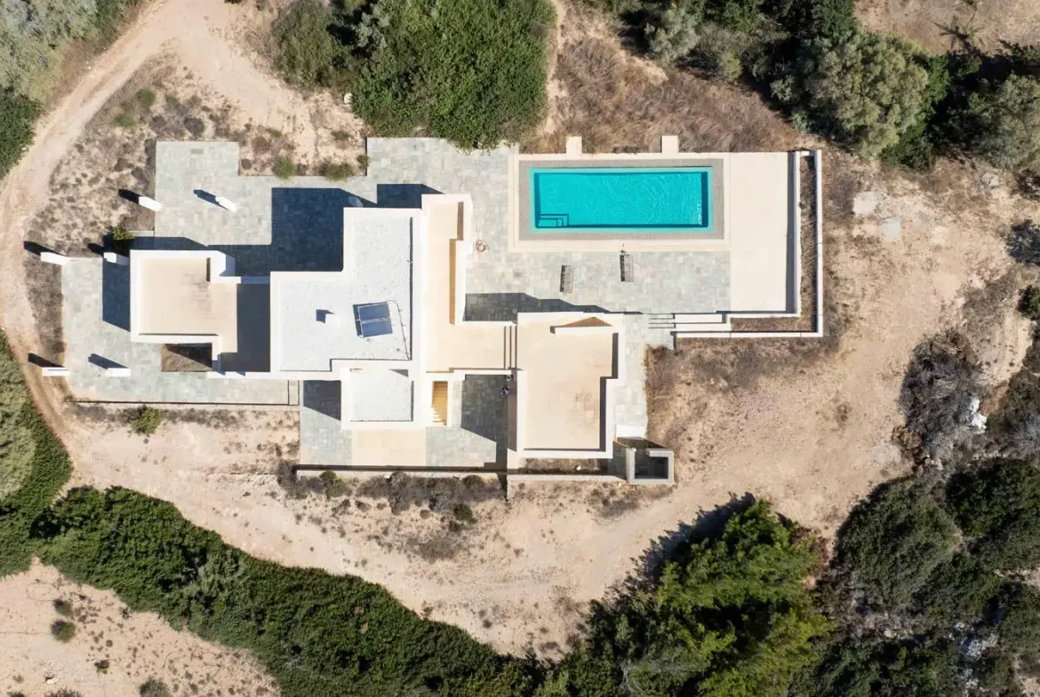 Unique Seaside Villa with Pool in Santa Maria, Paros