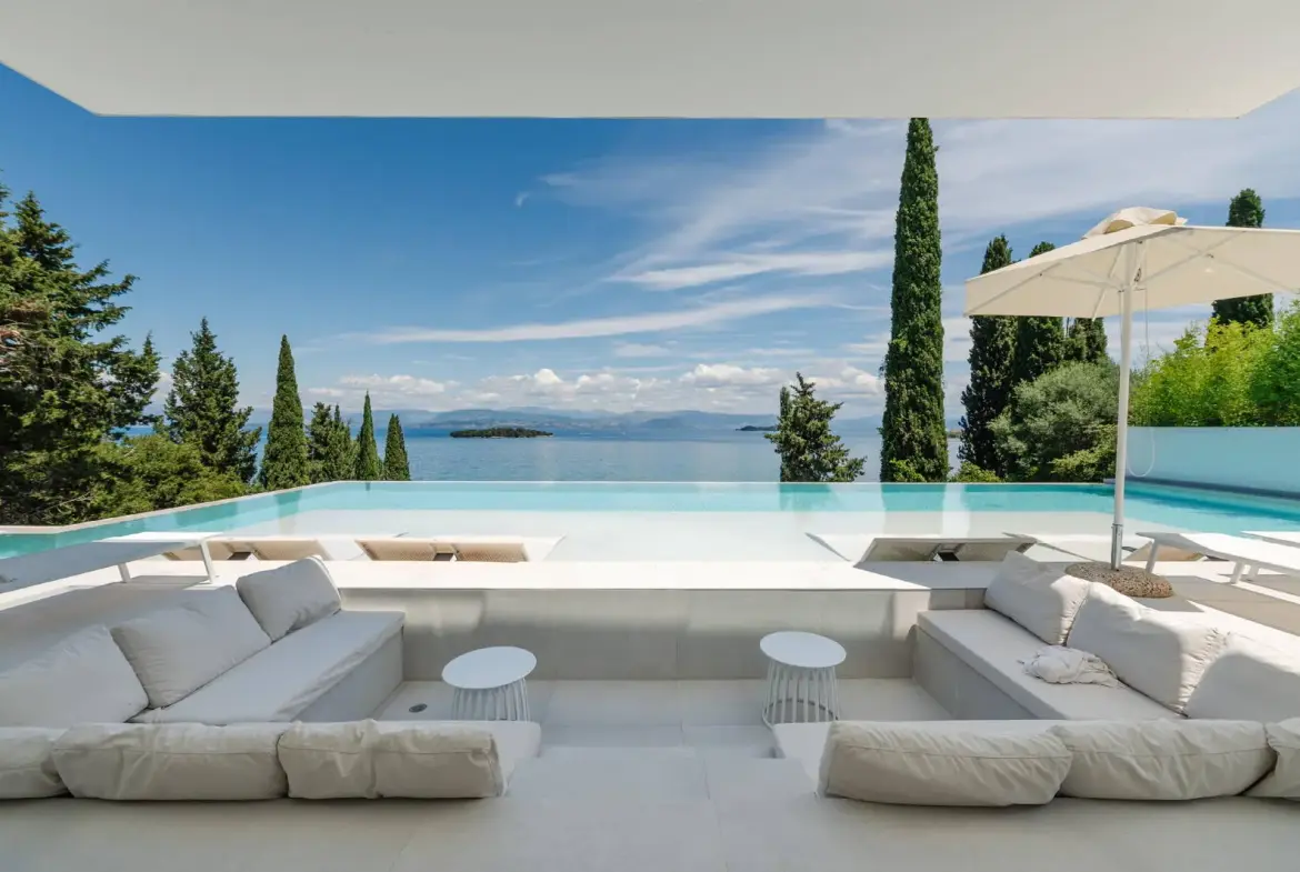 Luxury smart home with panoramic sea views in Kontokali, Corfu