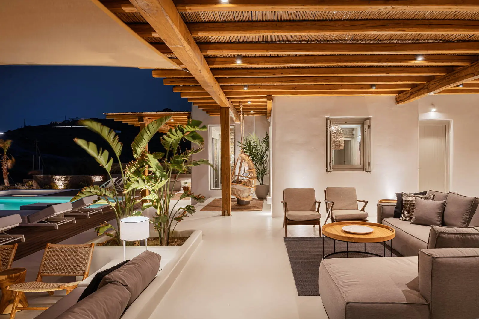 Luxury hilltop villa with sea view in Mykonos