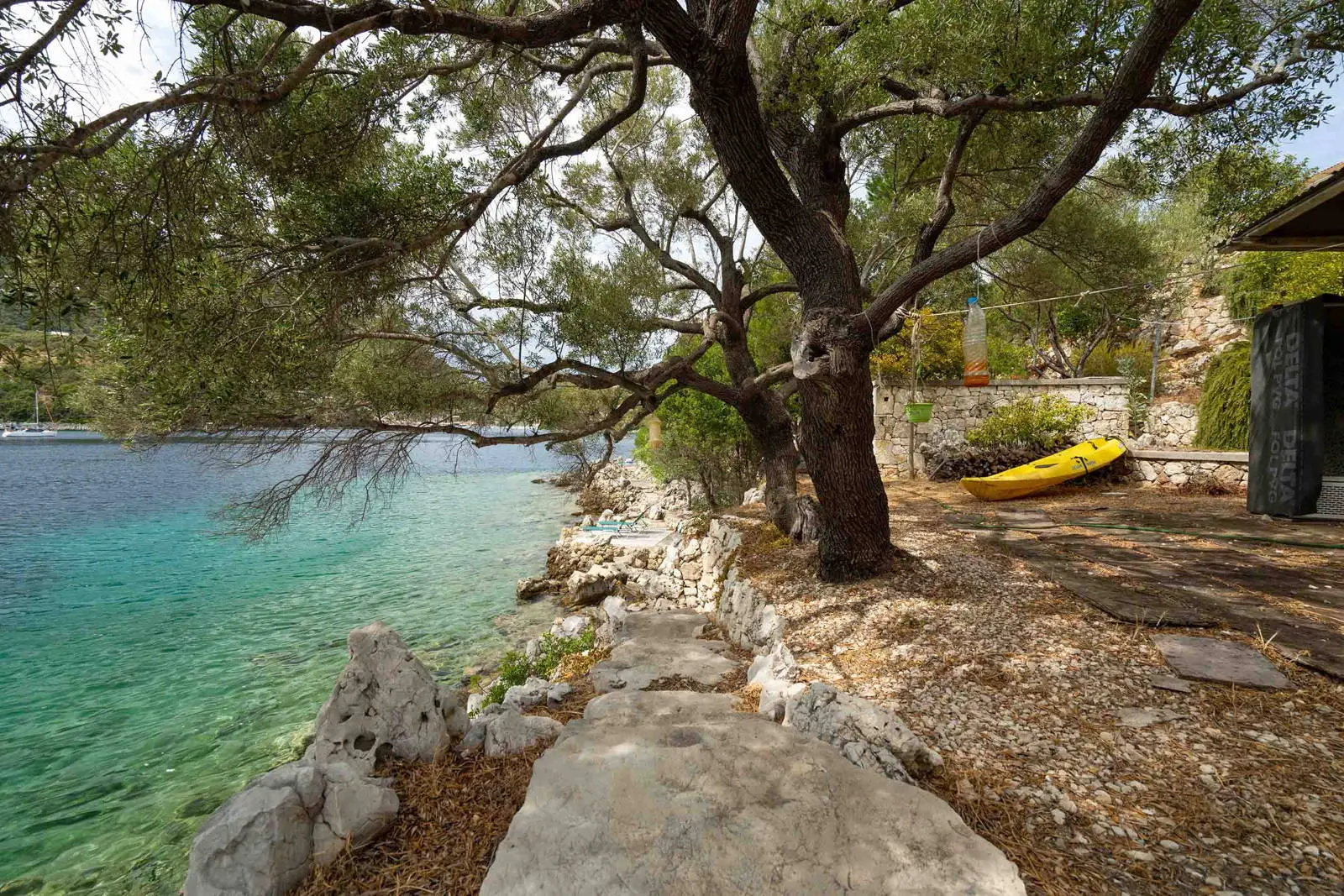 Seafront Villa with Private Mooring at Syvota, Lefkada
