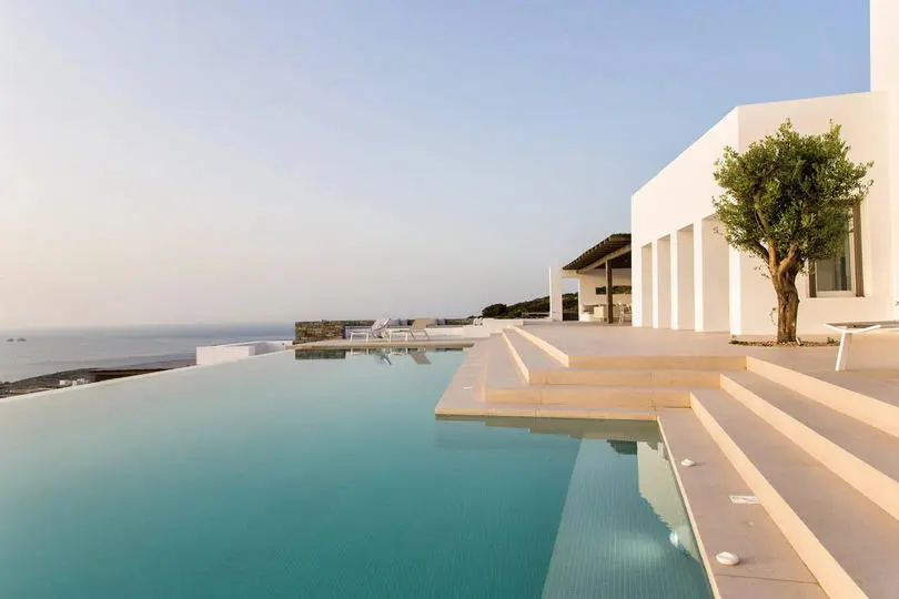 Under construction, luxurious villa with panoramic sea views in Paros