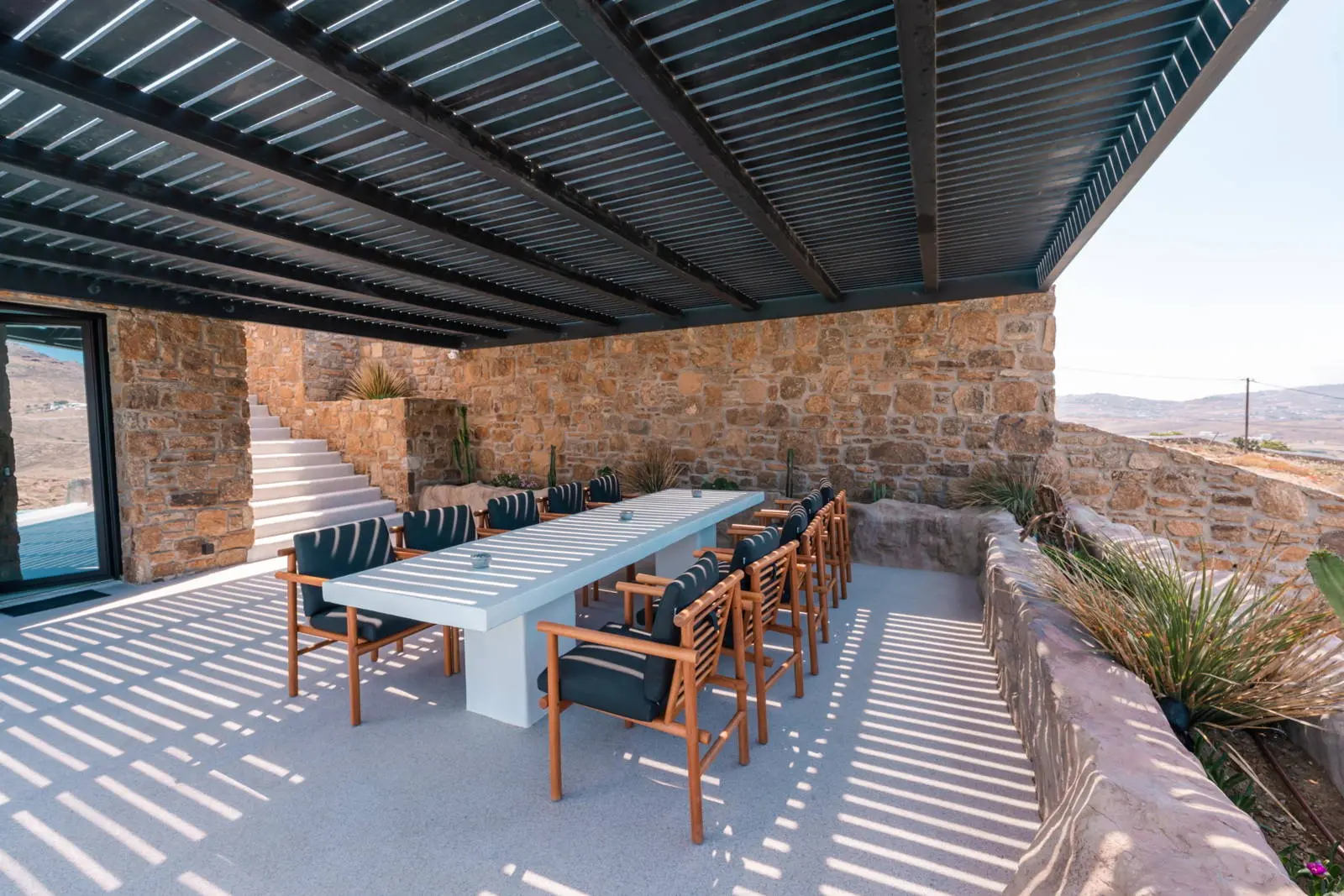 Luxury Architectural Cave Villa with Pool & Panoramic Aegean Views in Ftelia, Mykonos