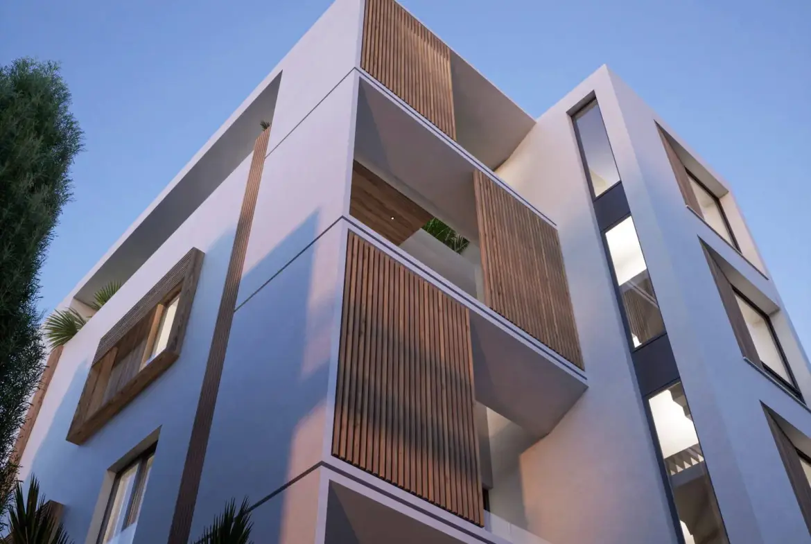 Minimal building with 3 apartments in Golf with sea view