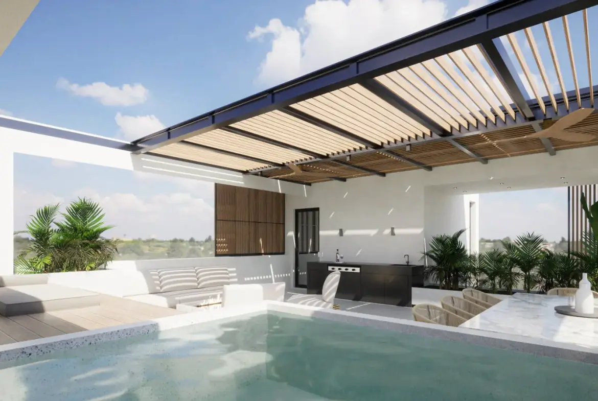 Minimal building with 3 apartments in Golf with sea view