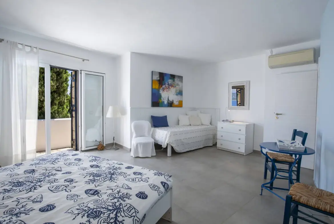 Τwo seafront villas with private sea access & pools in Sivota, Lefkada