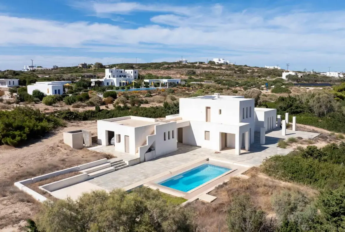 Unique Seaside Villa with Pool in Santa Maria, Paros