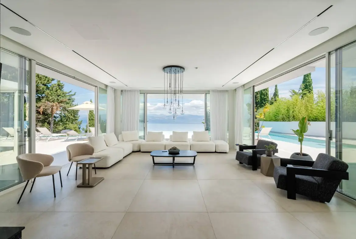 Luxury smart home with panoramic sea views in Kontokali, Corfu
