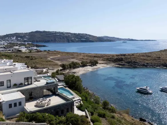 Exclusive waterfront 6-Bedroom villa in a private gated community in Mykonos