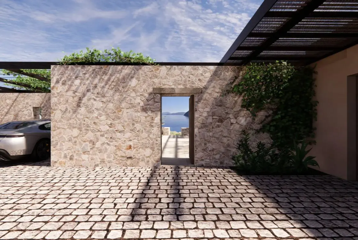 Villa Aeon: Waterfront 425 sq.m. villa with infinity pool and private beach access in Porto Heli