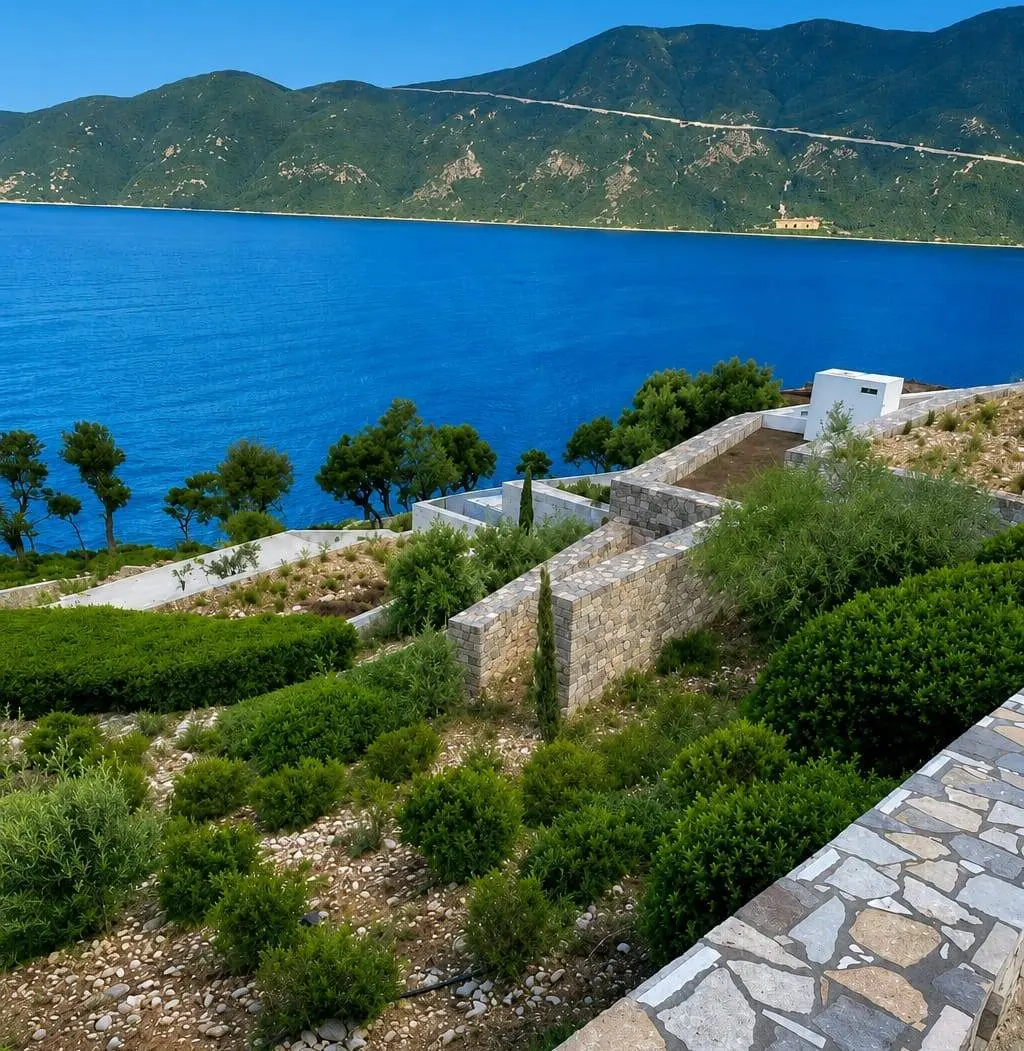 The awarded waterfront residence in Lefkada