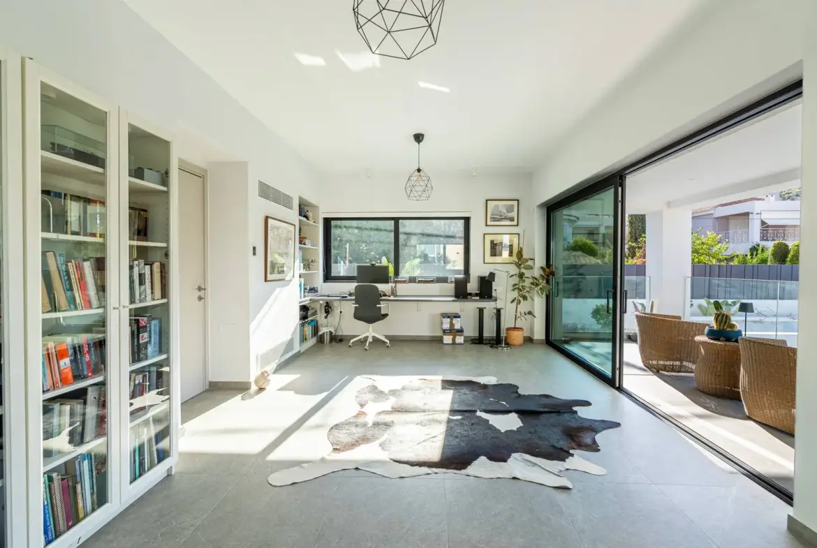 Exquisite modern villa in Vari with breathtaking paradise garden and pool