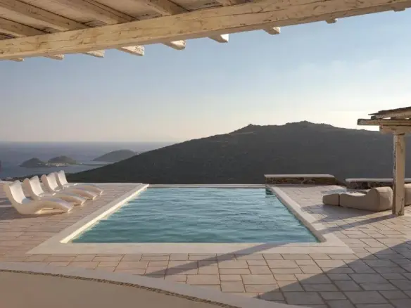 Myconian Villa with Pool and Stunning Sea View