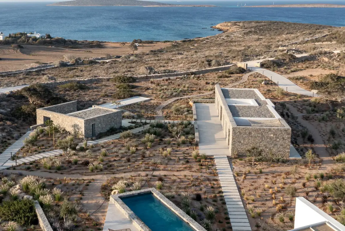 Architectural masterpiece with panoramic sea views on a 9,800 sq.m. estate in Paros