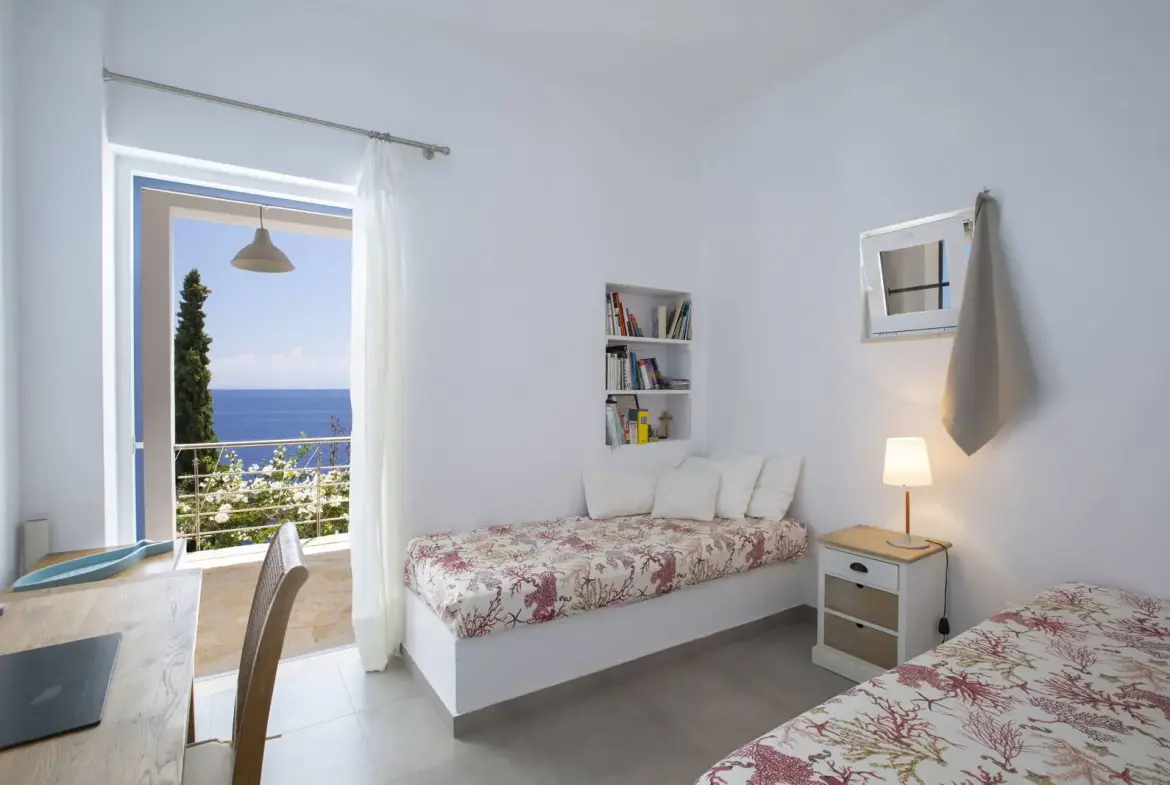Τwo seafront villas with private sea access & pools in Sivota, Lefkada