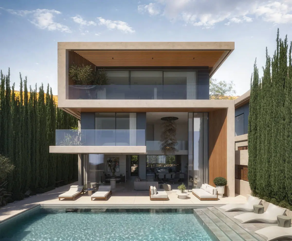 Luxury 3 apartment building with pools and sea view